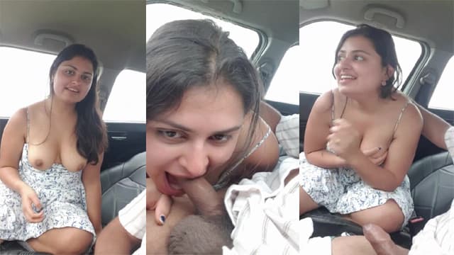 GF Flash Hot Boobs Sucking BF’s Dick In Car Leaked Porn Video