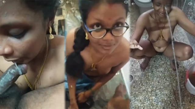Tamil Young Wife Milky Boobs Piss on Cum in Mouth Video
