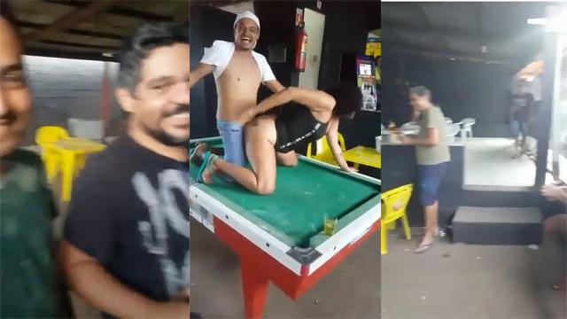 Dringking Sexy Lady Fucked her in the club in front of others
